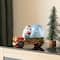Glitzhome® 100mm Christmas Resin Lighted Musical Snowflakes Santa Car Waterglobe